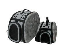 For Pet Soft Breathable Footprint Design Shoulder Bag For Cat & Dogs - Gray