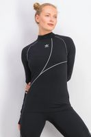 Womens Reflective Trefoil T-Shirt  Black - thumbnail
