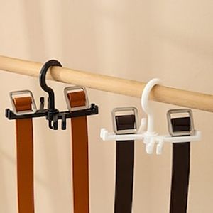 5pcs Foldable Belt Storage Rack Tie Scarf Belt Sorting Rack Multi functional Stackable Storage Hook miniinthebox