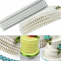 Ruffle Border Swag Silicone Fondant Mould Cake Decor Bake Sugarcraft Icing Mold