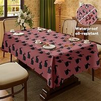 Rabbit Pattern Rectangular Tablecloth Water Resistance Antiwrinkle Spillproof Soft for Dining Room, Buffet Banquet Parties and Holiday Dinners Lightinthebox - thumbnail