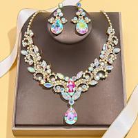 Bridal Jewelry Sets Two-piece Suit Imitation Diamond 1 Necklace Earrings Women's Elegant Luxury Lovely Briolette Drop Love Jewelry Set For Wedding Party Evening Gift Lightinthebox