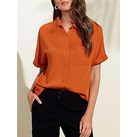 Women's Rayon Casual Button Pocket Shirt