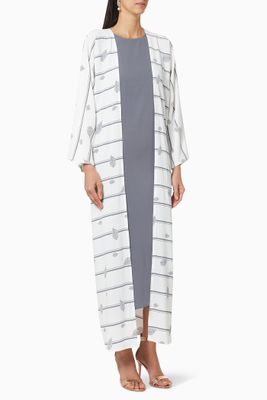 Printed Crepe Abaya Set Printed Crepe Abaya Set
