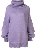 Undercover oversized roll-neck jumper - PURPLE - thumbnail