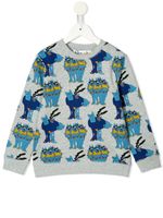 Stella McCartney Kids All Together Now bulldogs print sweatshirt - Grey