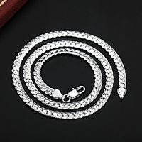 Chain Necklace Beaded Necklace Chains Women's Men's Geometrical Silver Plated Precious Fashion Rock Cool Silver 51 cm Necklace Jewelry 1pc for Christmas Wedding Street Daily Work Geometric Lightinthebox - thumbnail