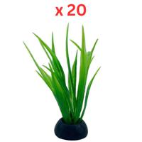 Aquarium Plastic Plant - S233-W2.5XH7 Cm Pack Of 20