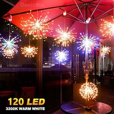 4/2 Pcs Firework Lights Starburst Lights 8 Modes 120 LED Battery Operated Chandelier Star Lights with Remote, Hanging Ceiling Decor for Bedroom, Yard, Patio, Party, Christmas miniinthebox 4/2 Pcs Firework Lights Starburst Lights 8 Modes 120 LED Battery Operated Chandelier Star Lights with Remote, Hanging Ceiling Decor for Bedroom, Yard, Patio, Party, Christmas miniinthebox