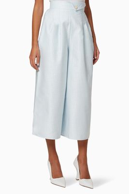 Textured Pleated Culottes Textured Pleated Culottes