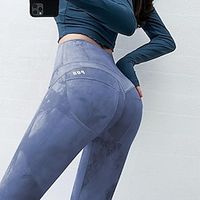 Women's Leggings Bubble Butt Pants Quick Dry High Waist Lifting Effect Yoga Gym Workout Pilates Tie Dye Stretchy Sports Activewear Lightinthebox - thumbnail