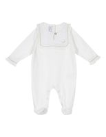 Emerized Cotton Romper - White Emerized Cotton Romper - White