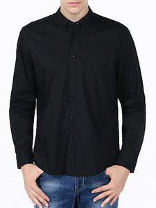 Solid Patch Pocket Men Shirts