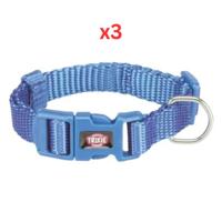 Trixie Premium Collar for Dogs Blue - Large-XL (Pack of 3)