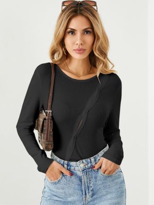YOINS Button Design Hollow Design Round Neck Long Sleeves Knitwear YOINS Button Design Hollow Design Round Neck Long Sleeves Knitwear