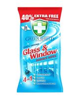 Green Shield Quick Drying Glass Window Surface Wipes 70 Sheets