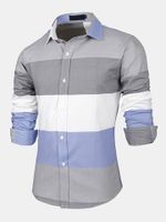 Casual Tops Stripes Printing Designer Shirts for Men
