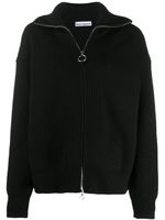 Paco Rabanne oversized ribbed knit cardigan - Black