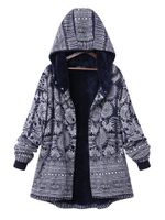 Printed Hooded Pocket Coats