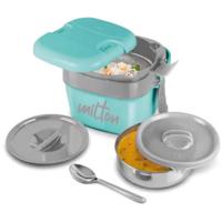 Milton Cubic Small Inner Stainless Steel Lunch Box 1100 ml - Aqua Green MT_CUBBG_AQG