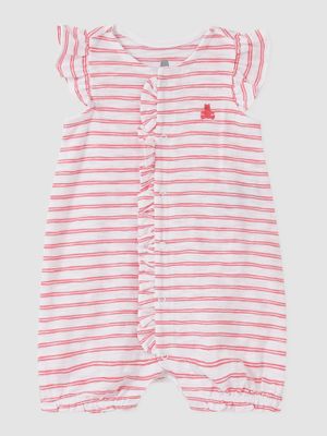 Baby Stripe Ruffle Shorty One-Piece