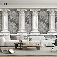 Marble Stone Pillar 3D Wallpaper Roll Mural Wall Covering Sticker Peel and Stick Removable PVC/Vinyl Material Self Adhesive/Adhesive Required Wall Decor for Living Room Kitchen Bathroom Lightinthebox