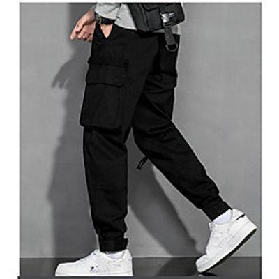 Men's Cargo Pants Pants Solid Colored Black Army Green Khaki miniinthebox Men's Cargo Pants Pants Solid Colored Black Army Green Khaki miniinthebox