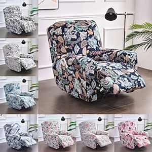 Stretch Recliner Slipcover Graphic Print Recliner Chair Cover Anti-Slip Fitted Cover Couch Furniture Protector with Elastic Bottom(Include 1 Backrest Cover, 1 Seat Cover, 2 Armrest Cover) miniinthebox