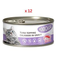 Moochie Adult Tuna Topping Calamari 85G Can (Pack Of 12)