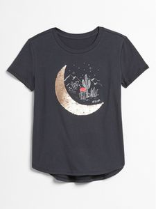 Kids Flippy Sequin Graphic T-Shirt