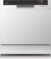 Midea Counter Top Dishwasher, Portable, 8 Place Settings, 7 Programs-(Silver) - WQP83802FS