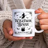 1pc Spooky Witches Brew Coffee Mug - Perfect Halloween Gift for Coven Members and Friends Lightinthebox