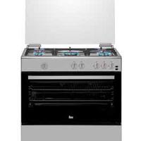 Teka 90x60 cm 5 Burners Full Gas Cooking Range FS 902 5GG SS, Multifunction Gas Oven, Stainless steel