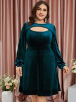 YOINS Plus Size Cut Out Long Sleeves Dress - thumbnail