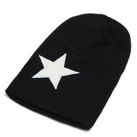 Men Women Wool Yarn Head Cap Winter Warm Star Knitted Ski Hats Hip-Pop Caps Beanie