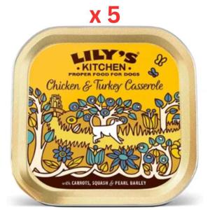 Lily's Kitchen Chicken & Turkey Casserole Wet Dog Food 150G Pack Of 5