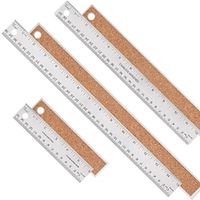 Stainless Steel Rulers Set Non-Slip Rulers Steel Ruler Steel Ruler Metal Ruler with Double Sided Scale for Wood Processing Technology School Office Painting Lightinthebox - thumbnail