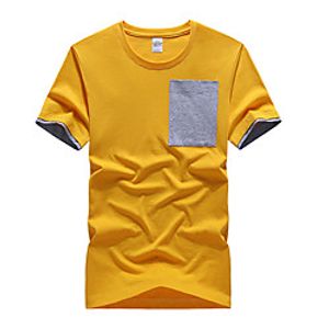 Men's T shirt Hiking Tee shirt Short Sleeve Tee Tshirt Top Outdoor Quick Dry Lightweight Breathable Sweat wicking Autumn  Fall Spring Summer POLY Elastane White Black Yellow Fishing Climbing Running Lightinthebox