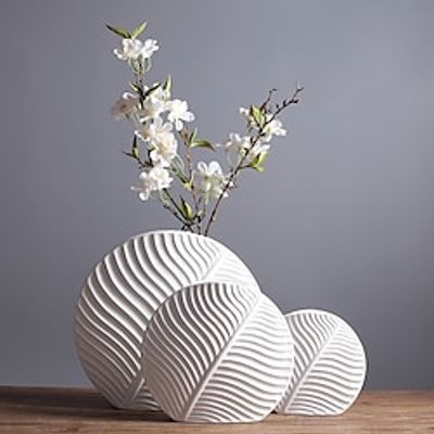 Cement Flower Vase || Leaf Flower Vase || Decorative Showpiece For Home Decor miniinthebox
