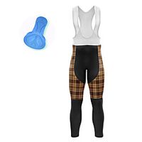 21Grams Men's Cycling Bib Tights Spandex Bike Bib Tights Quick Dry Moisture Wicking Sports Plaid Checkered Brown Mountain Bike MTB Road Bike Cycling Clothing Apparel Bike Wear  Athleisure Lightinthebox - thumbnail