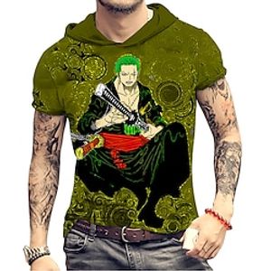 One Piece Monkey D. Luffy Roronoa Zoro Cartoon Sportswear Back To School Anime Harajuku Graphic Top For Men's Adults' 3D Print 100% Polyester miniinthebox
