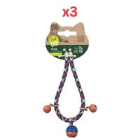 M-Pets Pixie Cat Eco Collar Red & Blue (Pack of 3)