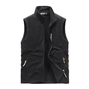 Men's Fishing Vest Outdoor Thermal Warm Multi-Pockets Quick Dry Lightweight Vest  Gilet Autumn  Fall Winter Spring Fishing Photography Camping  Hiking Black Army Green Blue  Cotton  Sleeveless Lightinthebox