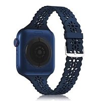1PC Smart Watch Band Compatible with Apple iWatch Series 8 7 6 5 4 3 2 1 SE Sport Band for iWatch Smartwatch Strap Wristband Silicone Waterproof Luxury Adjustable Lightinthebox - thumbnail
