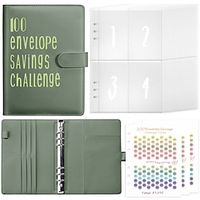 Money Organizer Binder Envelopes Saving Challenge 52 Weeks Saving Challenge Budgeting Planner 2024 Lightinthebox - thumbnail