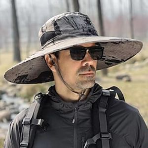 Men's Bucket Hat Sun Hat Fishing Hat Boonie hat Hiking Hat Black Blue Nylon Core Stylish Casual Daily Outdoor clothing Holiday Camo / Camouflage UV Sun Protection Sunscreen Breathable miniinthebox