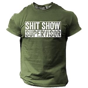Graphic Letter Daily Designer Retro Vintage Men's 3D Print T shirt Tee Sports Outdoor Holiday Going out T shirt Black Army Green Dark Blue Short Sleeve Crew Neck Shirt Spring  Summer Clothing Apparel Lightinthebox