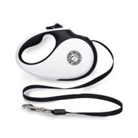 Kiwi Walker Retractable Dog Leash Black & White - XS