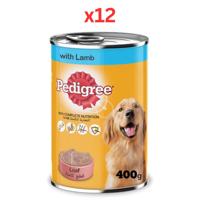 Pedigree Lamb In Loaf Wet Dog Food 400G (Pack of 12)