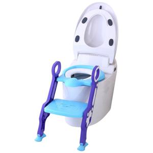 Eazy Kids Step Stool Foldable Potty Trainer Seat - Blue EZ_SFP_BL